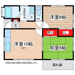 大槻アパートの物件間取画像